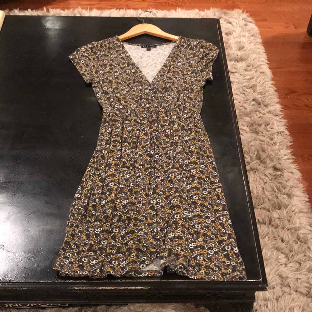 As U Wish Floral Faux Wrap Dress